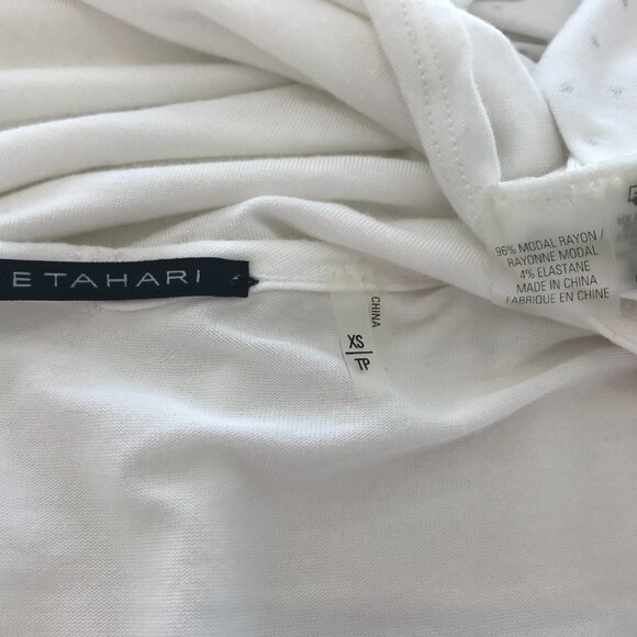 ELIE TAHARI WHITE CRYSTAL EMBELLISHED  MODAL TANK TOP SIZE XS NWOTS! - Picture 14 of 15